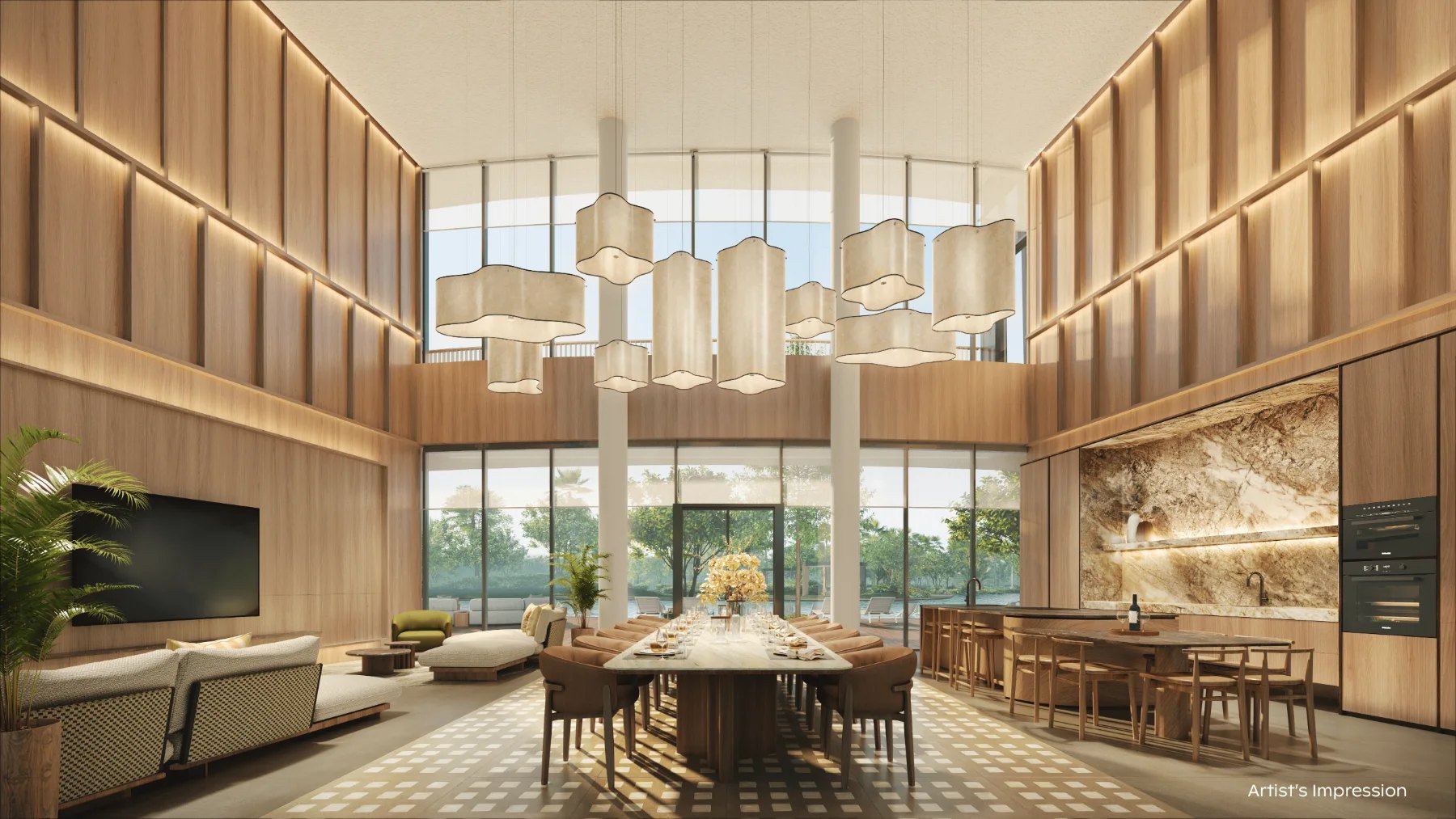 Artist's impression of the Grand Function Room in the Grand Clubhouse