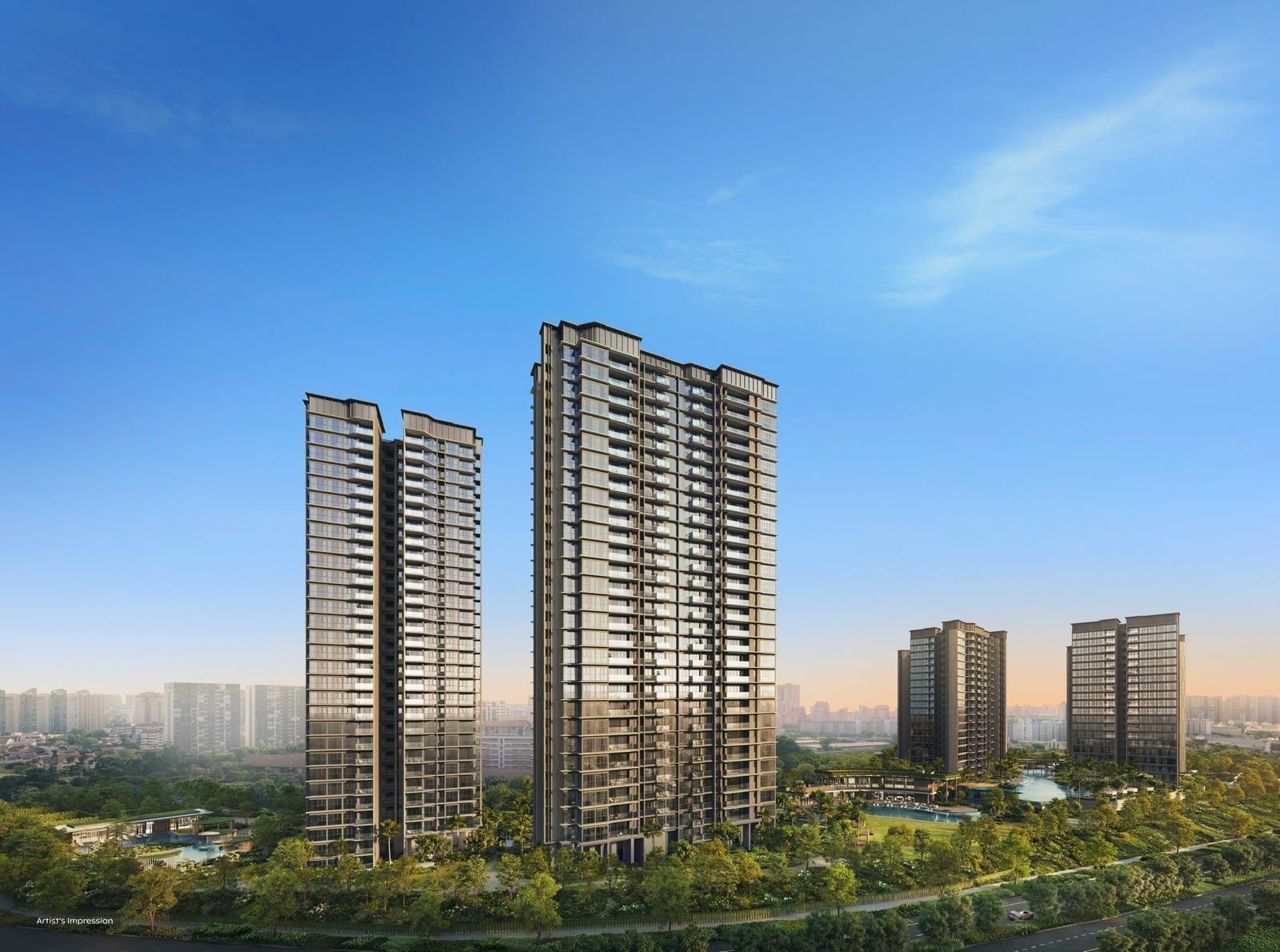 Artist's impression of Thomson Reserve's towers
