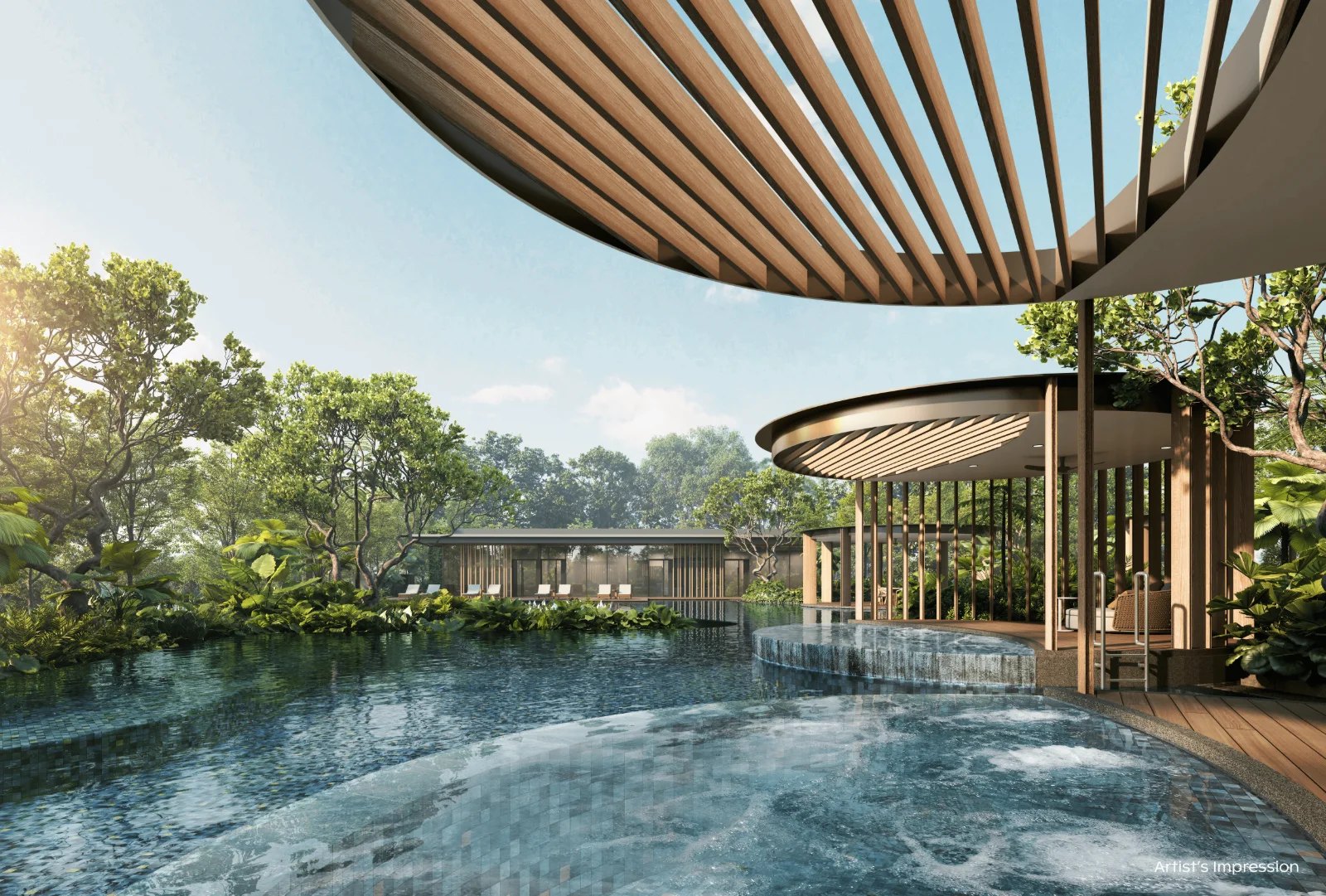 Artist's impression of the Hydro Spa Pool and Wellness Pods